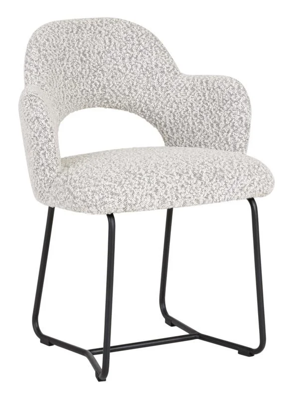 MUST Living-collectie Fauteuil Vista boucle lichtgrijs.