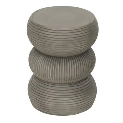 MUST Living Side table Slice Olive,47xØ35 cm, fiber cement olive