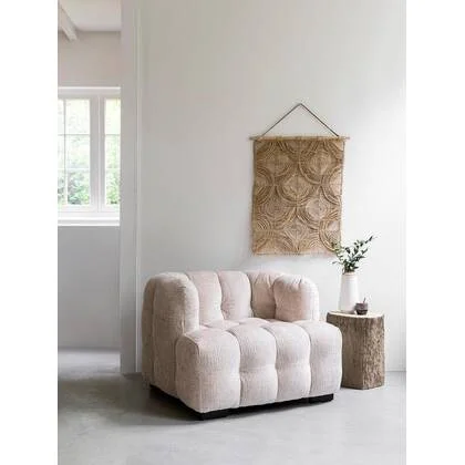 MUST Living Wall Panel round & round,107x71x2 cm, natural abaca and...