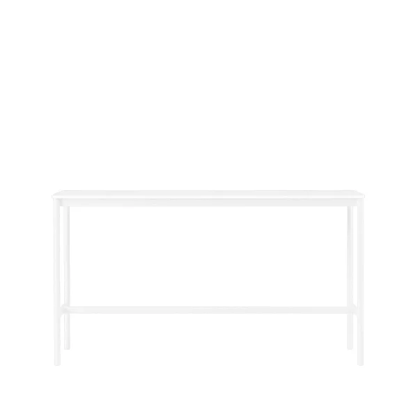 Muuto Base High bartafel white laminate, wit onderstel, abs rand, b50 l190 h105