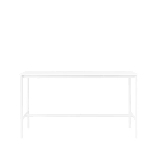 Muuto Base High bartafel white laminate, wit onderstel, abs rand, b85 l190 h105