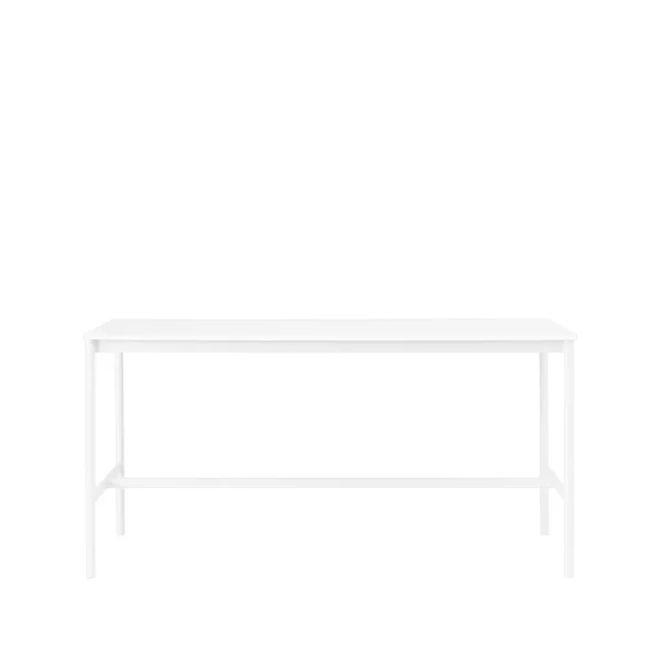 Muuto Base High bartafel white laminate, wit onderstel, abs rand, b85 l190 h95