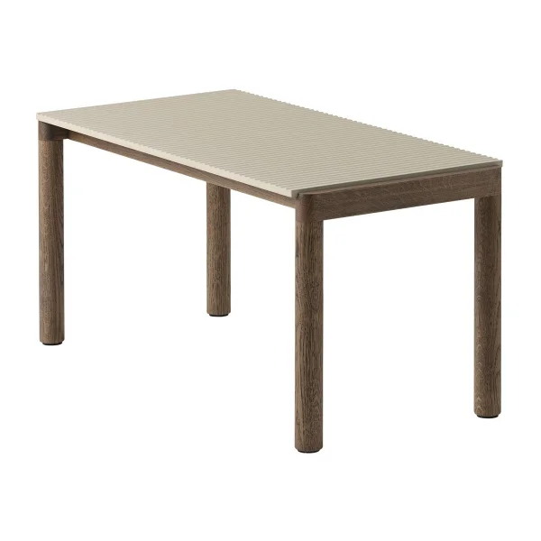 Muuto Couple 1 Wavy salontafel 40x84x40 cm Sand-dark oiled oak