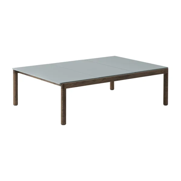 Muuto Couple 3 Plain salontafel 120x84x35 cm Pale blue-dark oiled oak