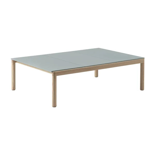 Muuto Couple 3 Plain salontafel 120x84x35 cm Pale blue-oak