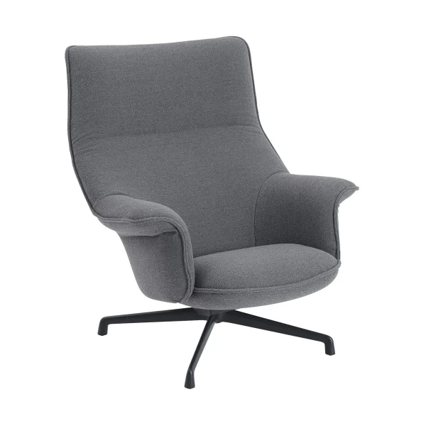 Muuto Doze fauteuil swivel base Ocean 80-anthracite black