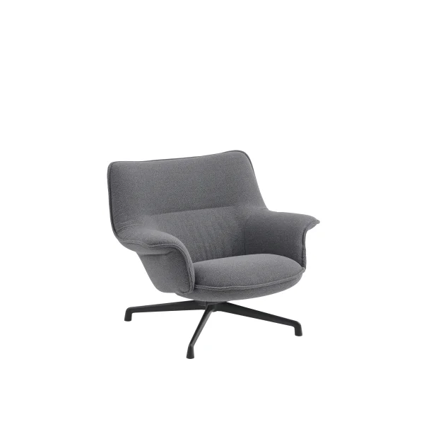 Muuto Doze Lounge Stoel Low Back Draaibaar - grijs - Ocean 80