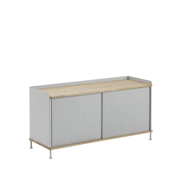 Muuto Enfold Sideboard - eiken/lichtgrijs - 124 x 45 cm