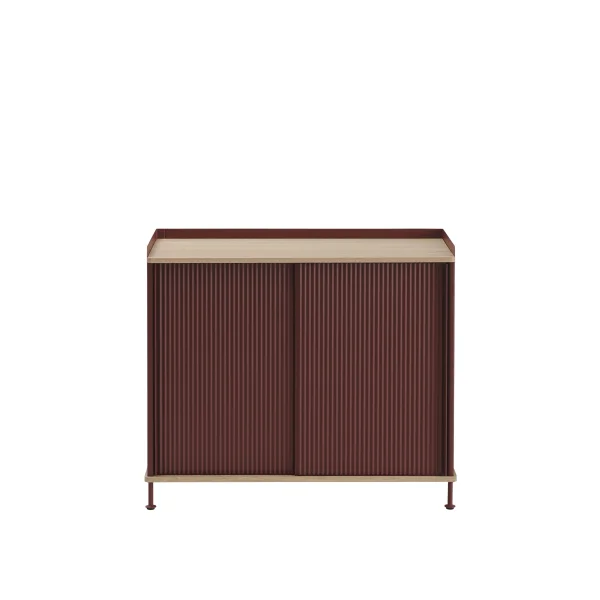 Muuto Enfold Sideboard - oak/deep red - 100 x 45 cm