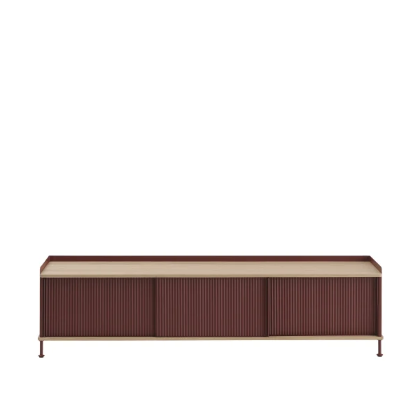 Muuto Enfold Sideboard - oak/deep red - 186 x 45 cm