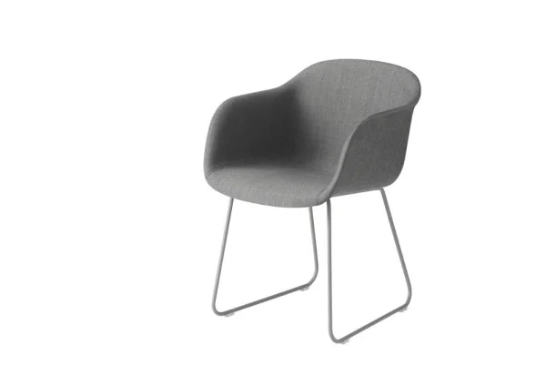 Muuto Fiber Armleunstoel - Sledevormig onderstel - - Remix 133 - frame grijs