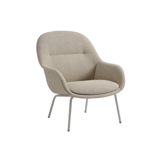 Muuto Fiber Lounge fauteuil Tube - ecriture 240/ grey