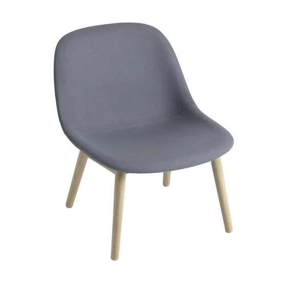 Muuto Fiber Loungestoel houten frame textielbekleding - Divina154 - eiken