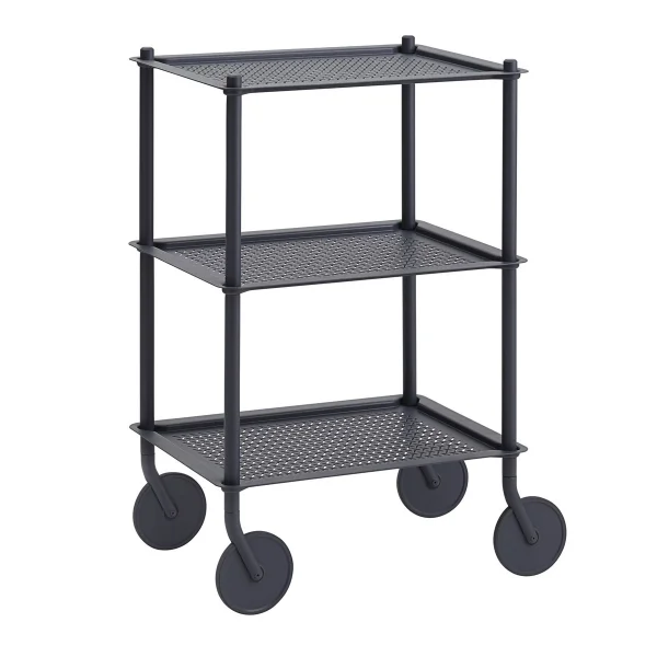 Muuto Flow 3-layer trolley 90 cm Blauw-grijs