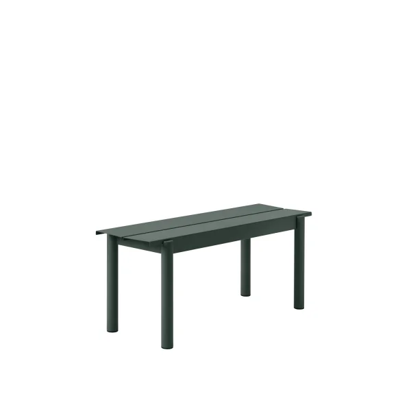 Muuto Linear Steel Bank - donkergroen - 110 cm