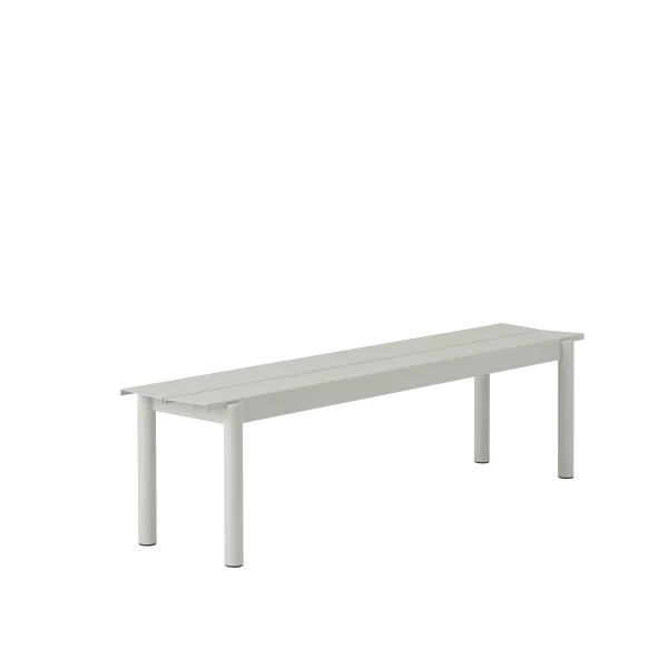 Muuto Linear Steel Bank - grijs - 170 cm