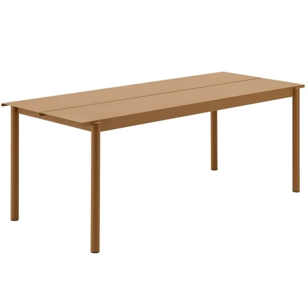 Muuto Linear steel table stalen tafel 200 cm Burnt orange