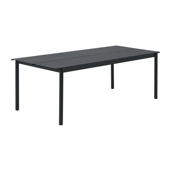 Muuto Linear steel table tafel 220x90 cm Black (RAL 7021)