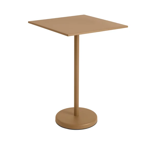 Muuto Linear Steel Tafel vierkant - oranje - Hoogte 105 cm