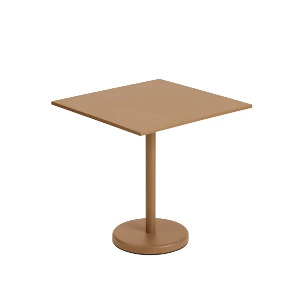 Muuto Linear Steel Tafel vierkant - oranje - Hoogte 73 cm