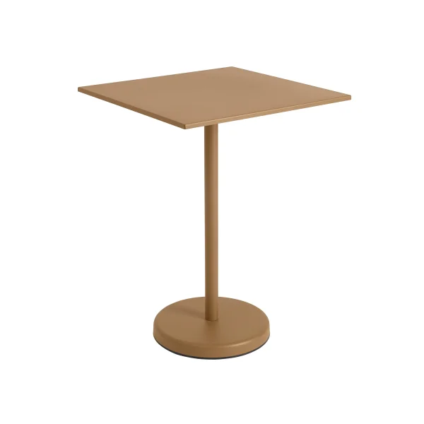 Muuto Linear Steel Tafel vierkant - oranje - Hoogte 95 cm