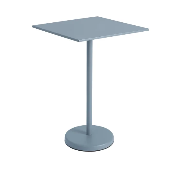 Muuto Linear Steel Tafel vierkant - pale blue - Hoogte 105 cm