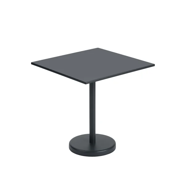 Muuto Linear Steel Tafel vierkant - zwart - Hoogte 73 cm