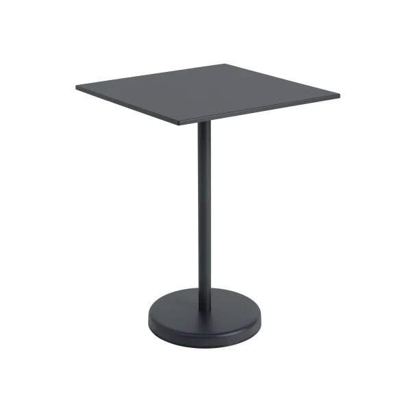 Muuto Linear Steel Tafel vierkant - zwart - Hoogte 95 cm