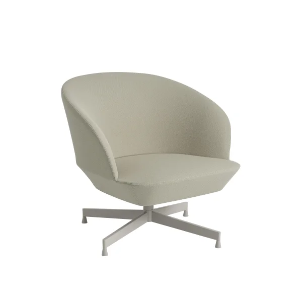 Muuto Oslo Lounge Stoel met Swivel Base - Vidar 146 / grijs