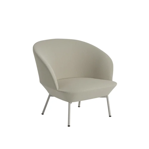 Muuto Oslo Lounge Stoel met Tube Base - Vidar 146 / grijs