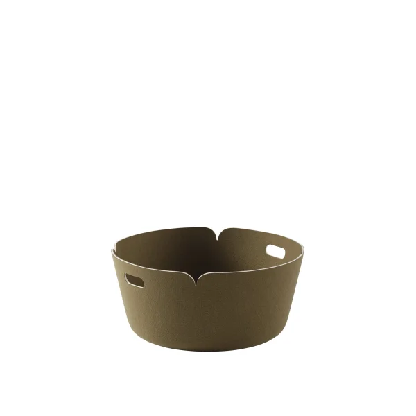 Muuto Restore bewaarmand rond - Brown Green