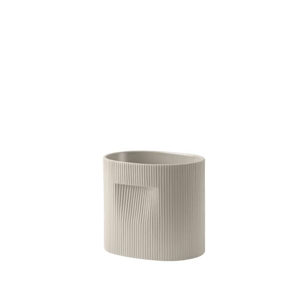 Muuto Ridge plantenbak - beige - H 24 cm