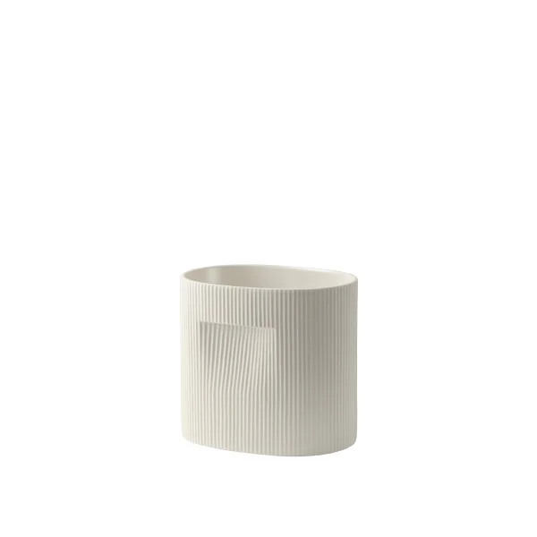 Muuto Ridge plantenbak - H 24 cm - off-white