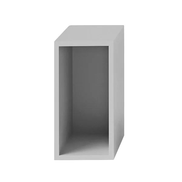 Muuto Stacked 2.0 kast met achterwand - klein lichtgrijs