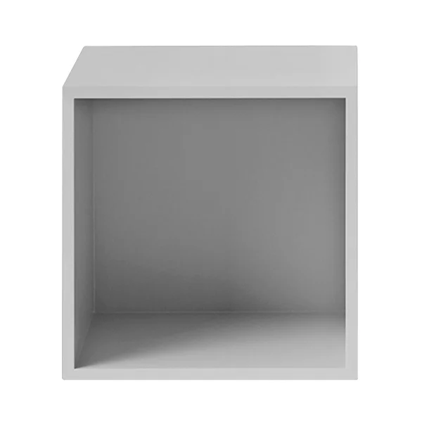 Muuto Stacked 2.0 kast met achterwand - middel lichtgrijs