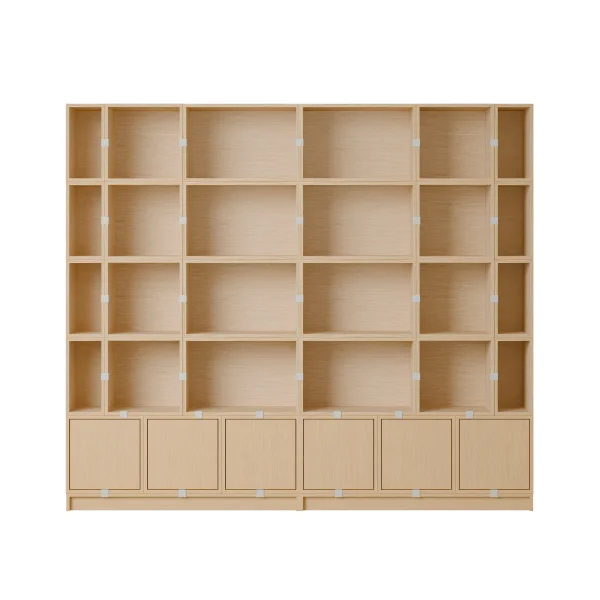 Muuto Stacked Storage Bookcase Configuratie 1 - eiken