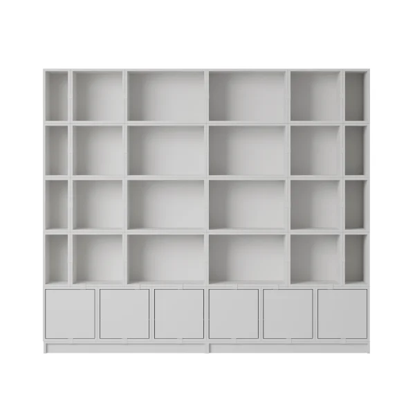 Muuto Stacked Storage Bookcase Configuratie 1 - grijs