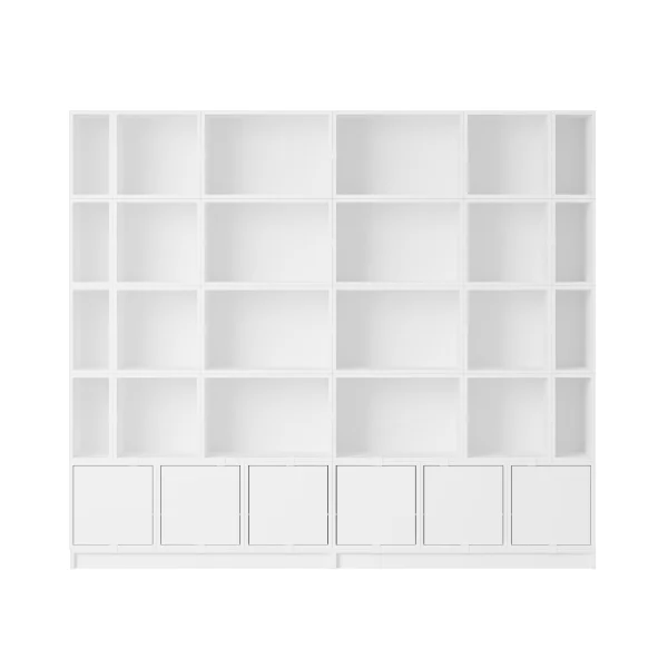 Muuto Stacked Storage Bookcase Configuratie 1 - wit