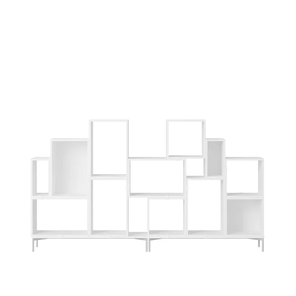 Muuto Stacked Storage Bookcase configuratie 3 - wit