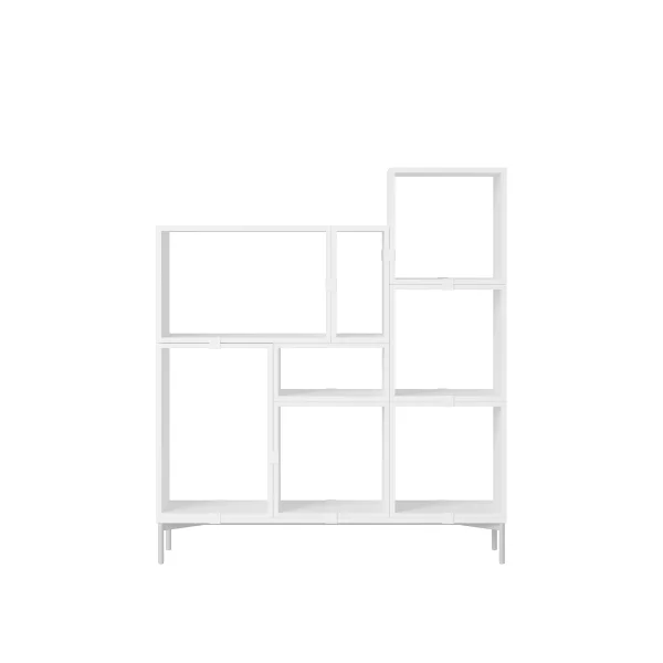 Muuto Stacked Storage Bookcase configuratie 5 - wit