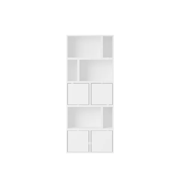 Muuto Stacked Storage Bookcase configuratie 8 - wit