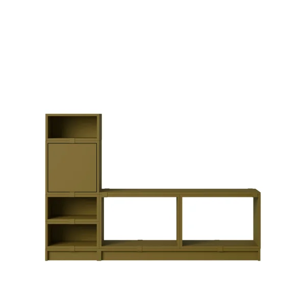 Muuto Stacked Storage Hallway Configuratie 1 - brown green