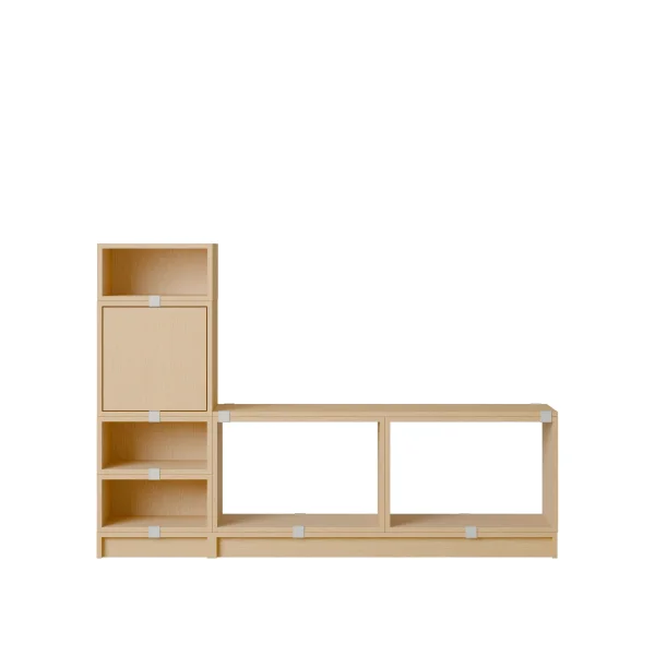 Muuto Stacked Storage Hallway Configuratie 1 - eiken