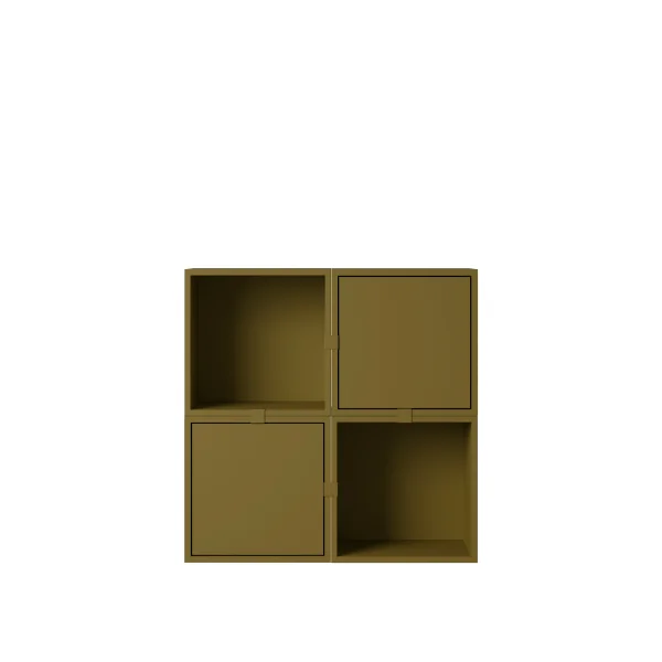 Muuto Stacked Storage Hallway Configuratie 4 - brown green