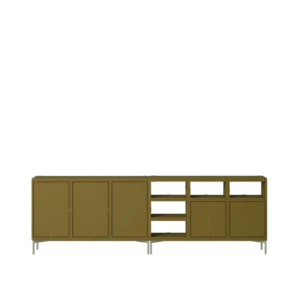 Muuto Stacked Storage Sideboard Configuratie 2 - brown green