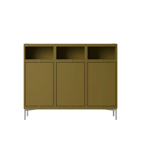 Muuto Stacked Storage Sideboard Configuratie 3 - brown green