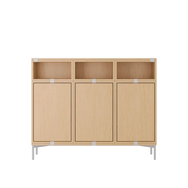 Muuto Stacked Storage Sideboard Configuratie 3 - eiken