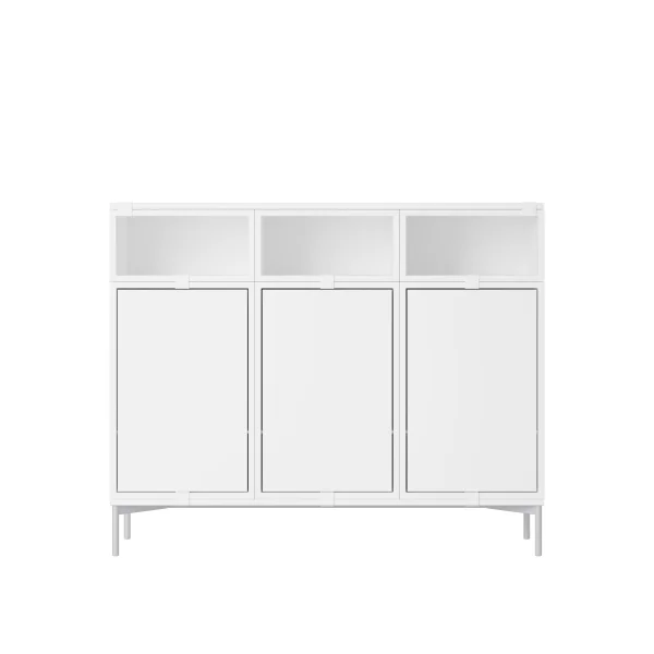 Muuto Stacked Storage Sideboard Configuratie 3 - wit