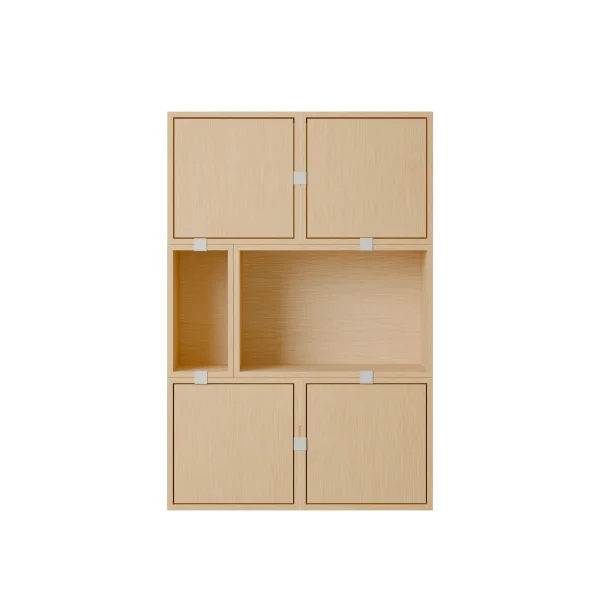 Muuto Stacked Storage Sideboard Configuratie 4 - eiken