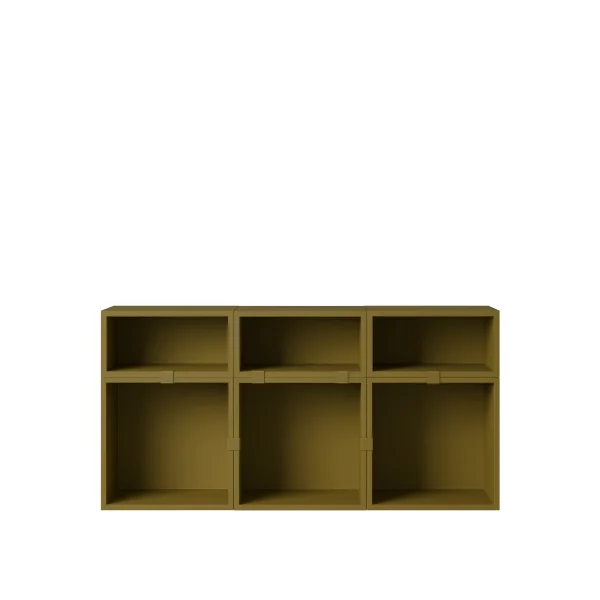 Muuto Stacked Storage Sideboard Configuratie 5 - brown green